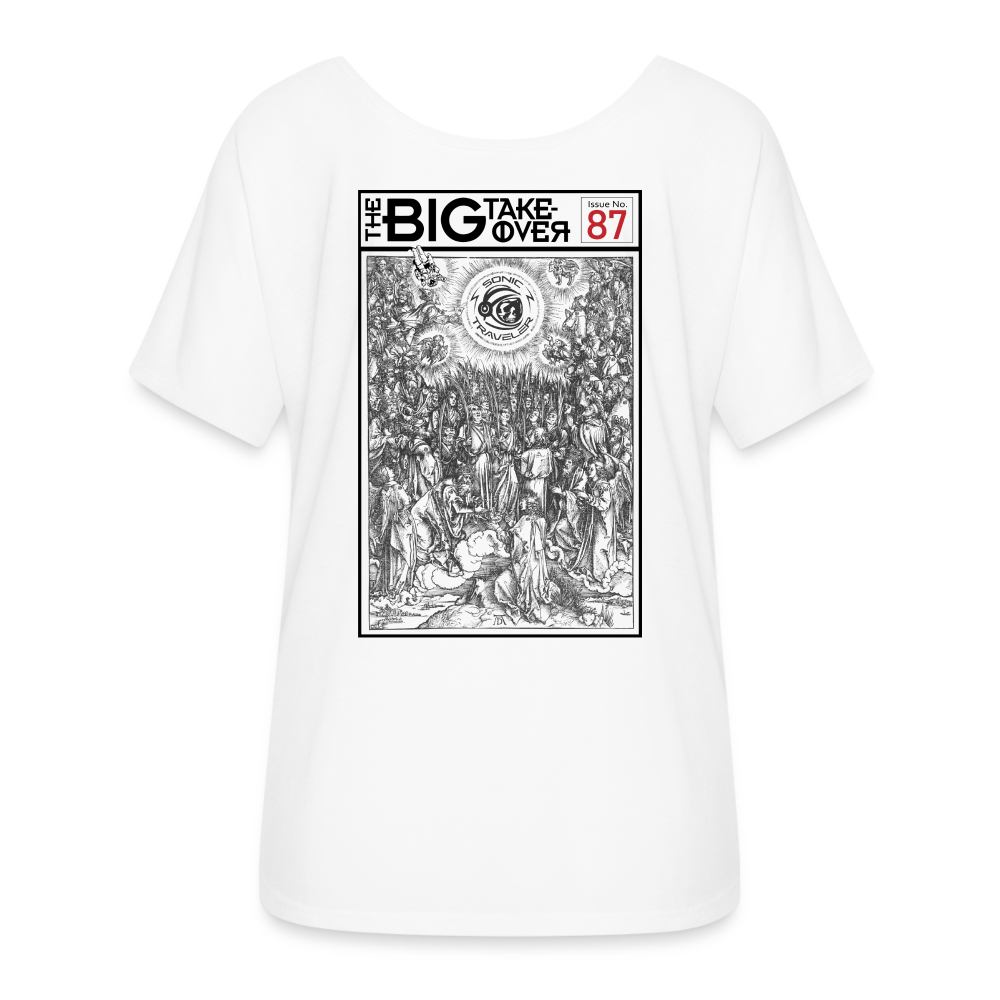 The Big Takeover 87 Women's Flowy Tee - white