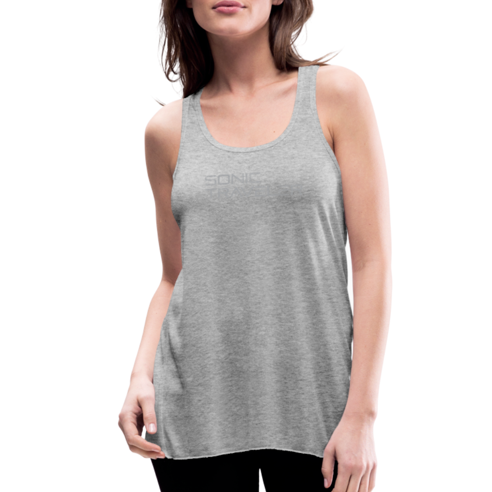 Women's Flowy Logo Tank Top - heather gray