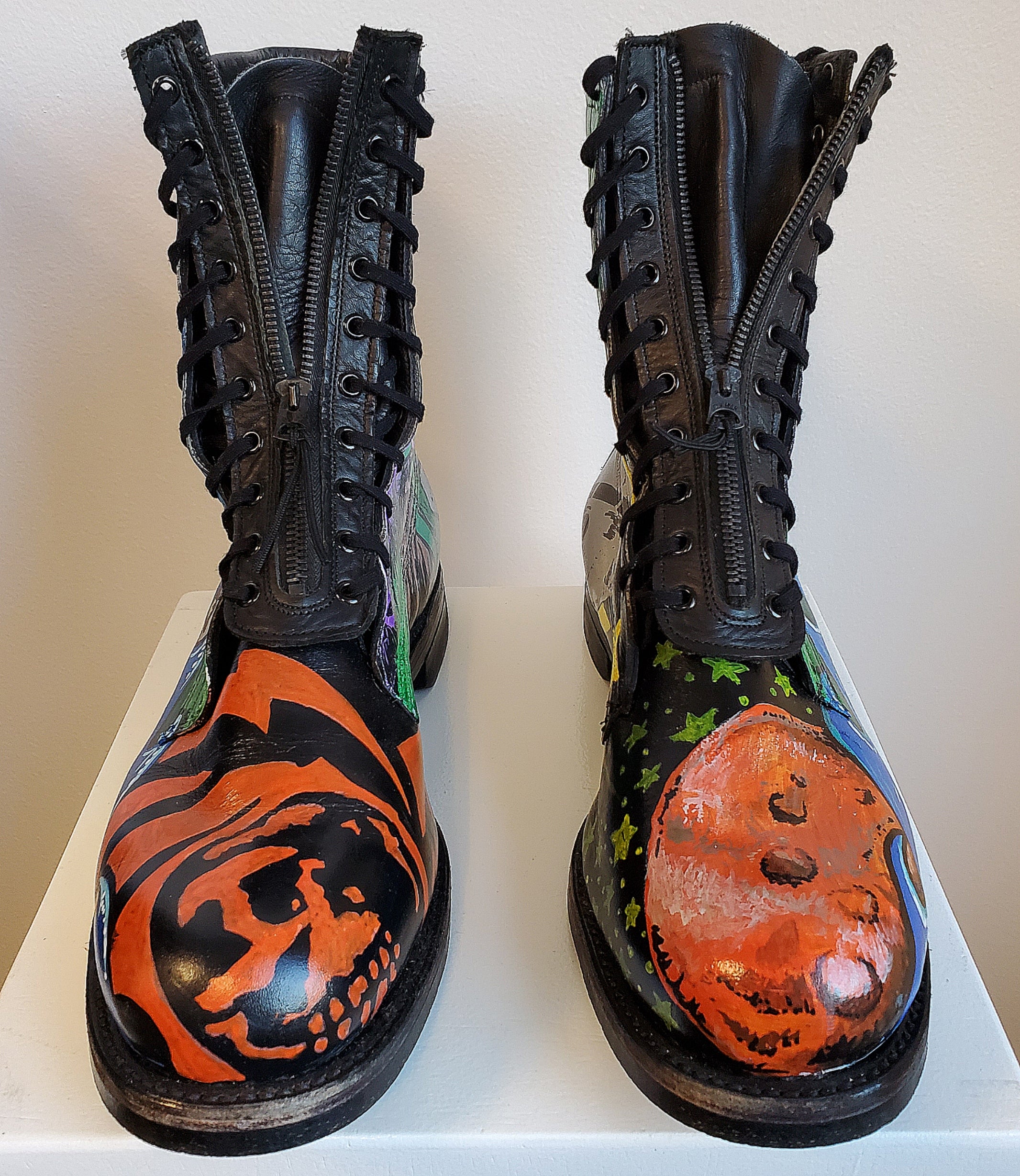 Gorgeous One of a kind Hand Painted Personalized designs on boots