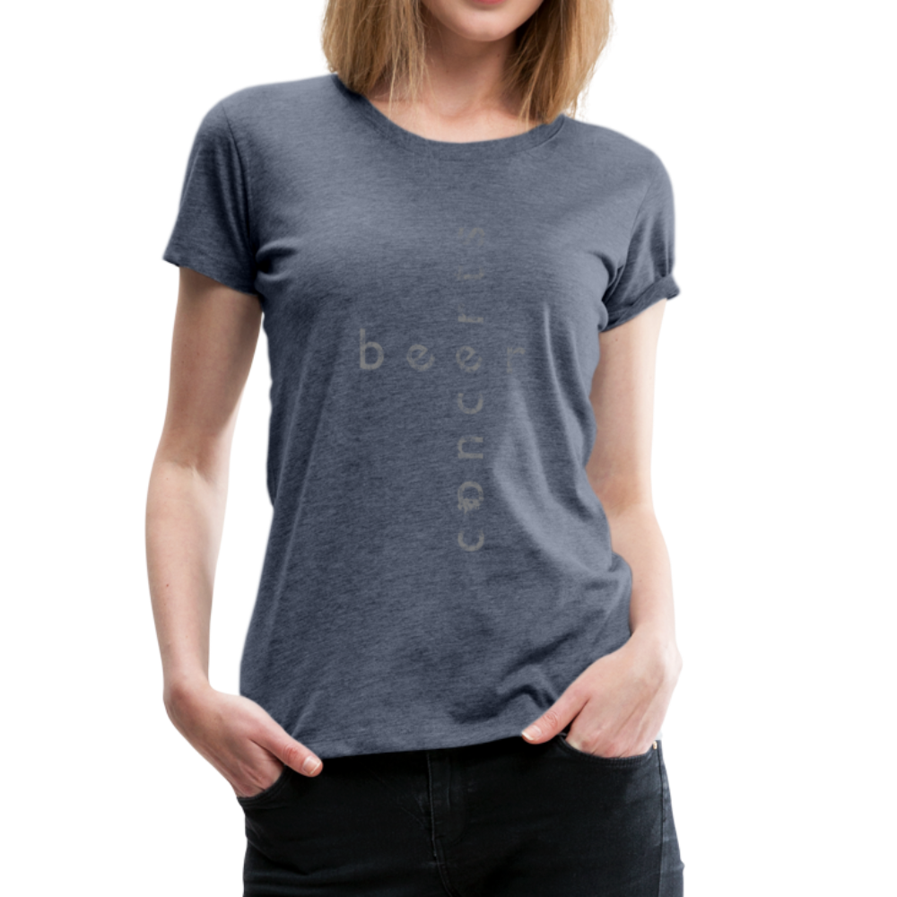 Beer + Concerts Premium Women's T-Shirt - heather blue